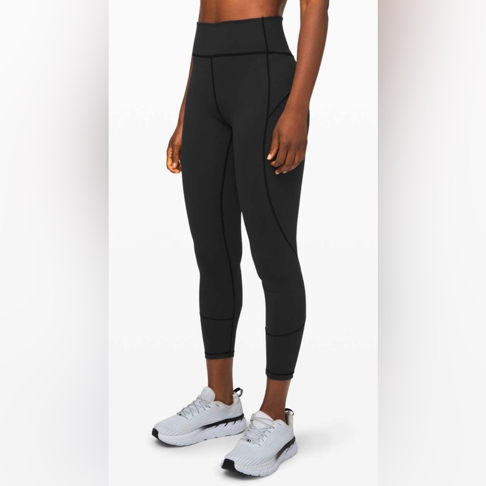 lululemon athletica Black High-Rise Seam Detail Leggings
